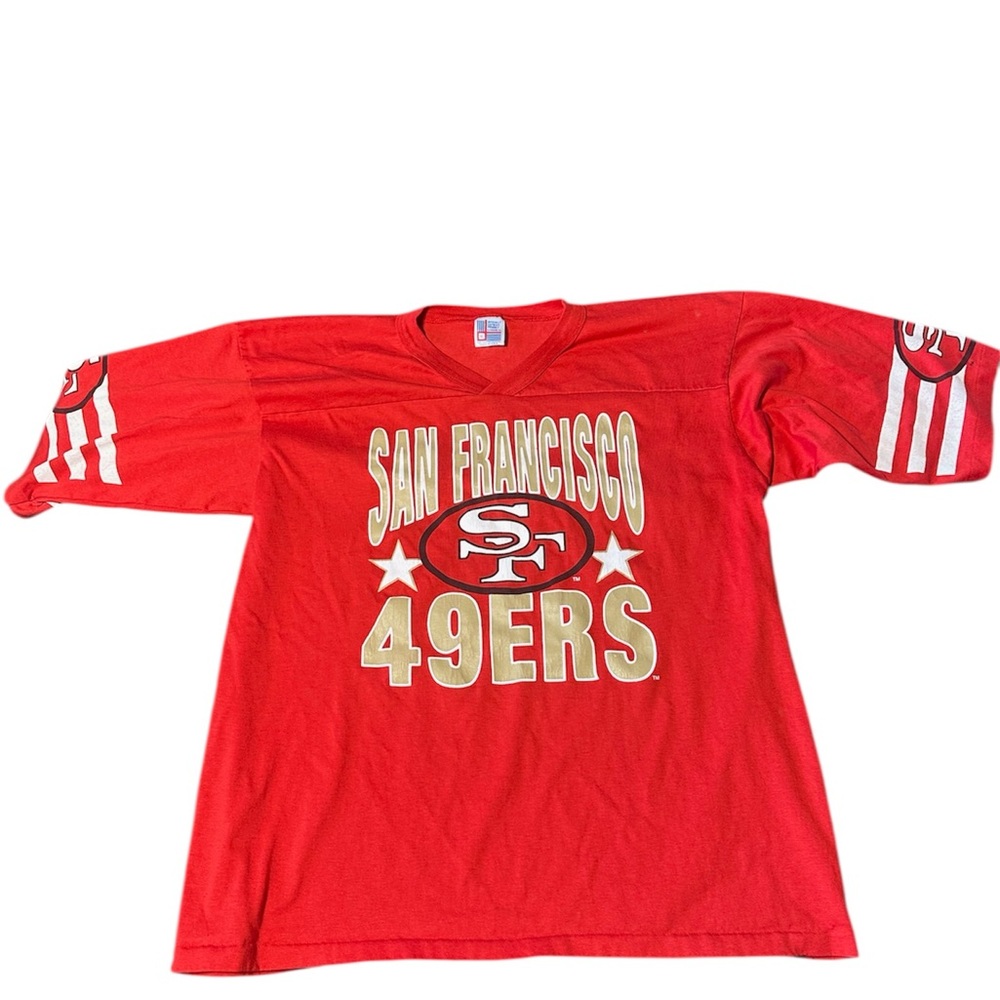Vintage San Francisco 49ers Shirt XL Made in USA NFL Graphic Tee Red